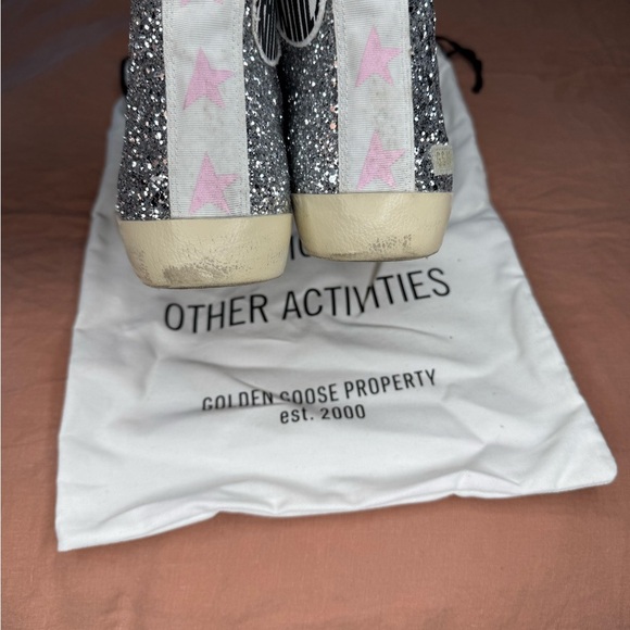 Golden Goose Women's‎ Silver Glitter Sneakers - Picture 3 of 6